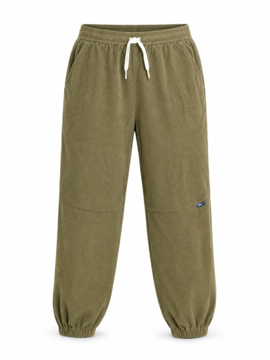 Aelfric Eden Other - Alfric Eden Men Corduroy Jogger Pants Olive Green Elastic Waist Small Streetwear